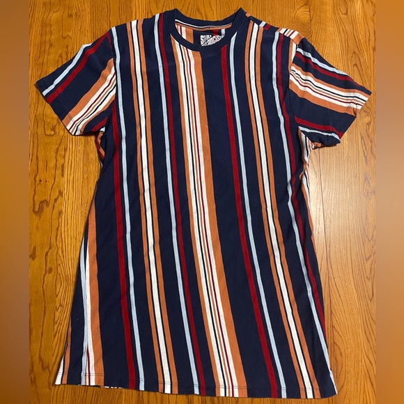 Bundle of THREE San Francisco Work Shirts vertical striped tees size L - Picture 7 of 11